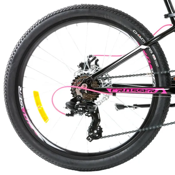 Bicicletă Crosser XC-100 24" 11.8" Aluminiu/ Black Pink photo 2