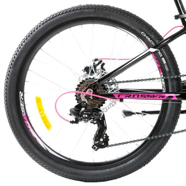 Bicicletă Crosser XC-100 24" 11.8" Aluminiu/ Black Pink photo 2