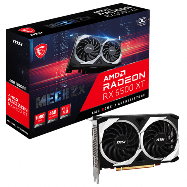 Видеокарта MSI Radeon RX 6500 XT MECH 2X PCI Express x16 4.0 / 4 ГБ photo 6