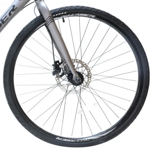 Bicicletă Crosser HYBRID 700C 20" 24" Aluminiu/ Gray Black photo 3
