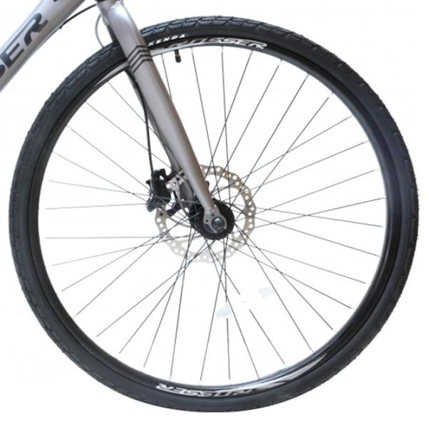 Bicicletă Crosser HYBRID 700C 20" 24" Aluminiu/ Gray Black photo 3