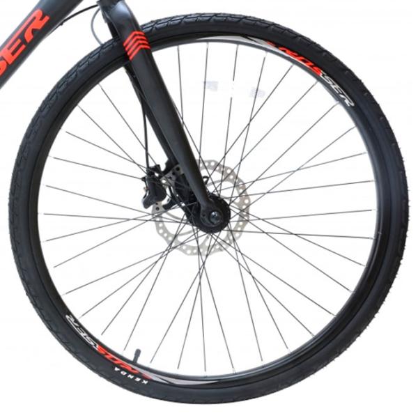 Bicicletă Crosser HYBRID 700C 21" 24" Aluminiu/ Black Red photo 3 Bicicletă Crosser HYBRID 700C 21" 24" Aluminiu/ Black Red photo 3