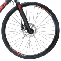 Bicicletă Crosser HYBRID 700C 21" 24" Aluminiu/ Black Red photo 3