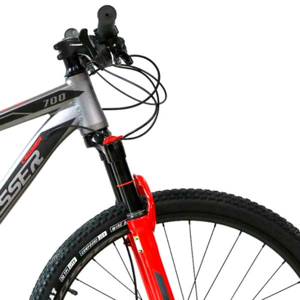 Bicicletă Crosser MT-042 27.5" 18" Aluminiu/ Red Gray photo 4 Bicicletă Crosser MT-042 27.5" 18" Aluminiu/ Red Gray photo 4