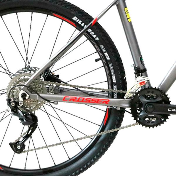 Bicicletă Crosser MT-042 27.5" 18" Aluminiu/ Red Gray photo 5 Bicicletă Crosser MT-042 27.5" 18" Aluminiu/ Red Gray photo 5