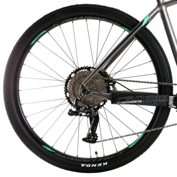 Велосипед Crosser SOLO 29" 21" Алюминий/ Зелёный Серый photo 2