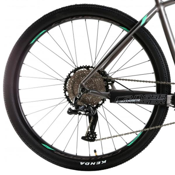Велосипед Crosser SOLO 29" 21" Алюминий/ Зелёный Серый photo 2