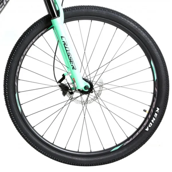 Велосипед Crosser SOLO 29" 21" Алюминий/ Зелёный Серый photo 3