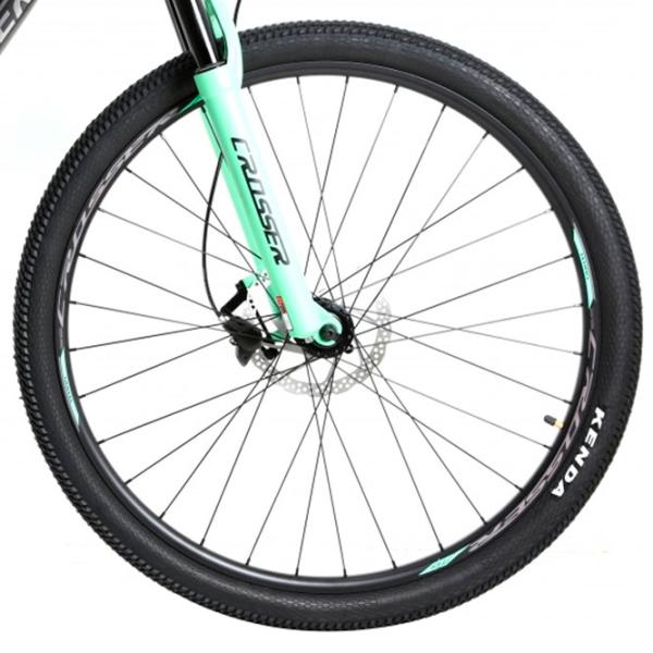 Велосипед Crosser SOLO 29" 21" Алюминий/ Зелёный Серый photo 3