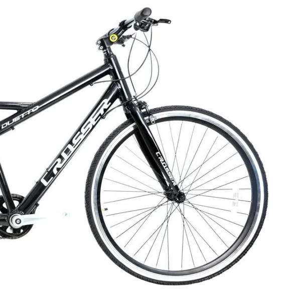 Bicicletă Crosser Tandem Duetto 20" 16" Aluminiu/ Black White photo 3