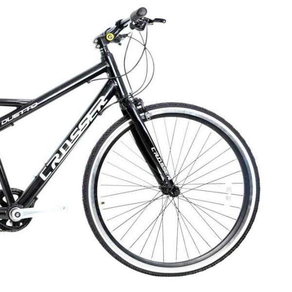 Bicicletă Crosser Tandem Duetto 20" 16" Aluminiu/ Black White photo 3