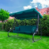 Leagăn de grădină FunFit Relax Plus (181) Green/ 200 kg photo 2