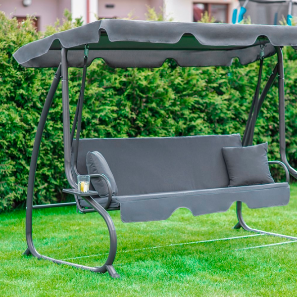 Leagăn de grădină FunFit Relax Plus (1604) Gray/ 200 kg photo 2