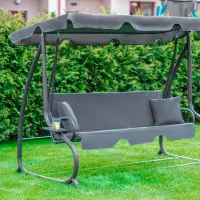 Leagăn de grădină FunFit Relax Plus (1604) Gray/ 200 kg photo 2