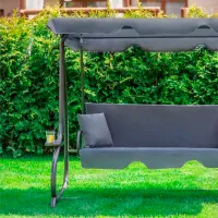 Leagăn de grădină FunFit Relax Plus (1604) Gray/ 200 kg photo 3