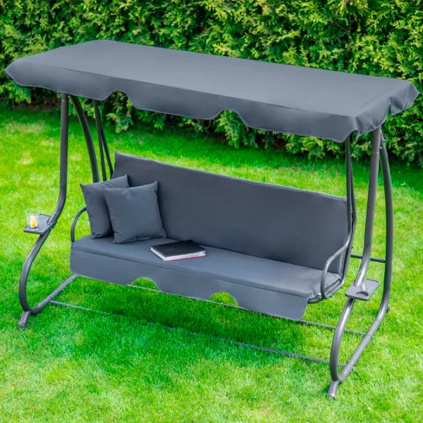 Leagăn de grădină FunFit Relax Plus (1604) Gray/ 200 kg photo 4