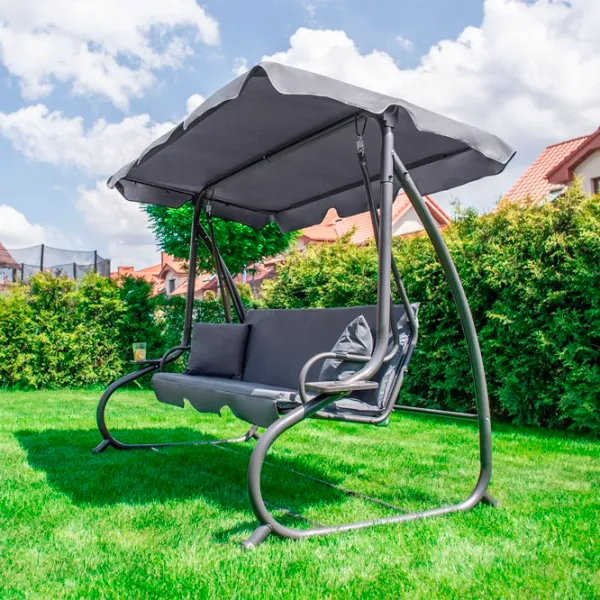 Leagăn de grădină FunFit Relax Plus (1604) Gray/ 200 kg photo 5