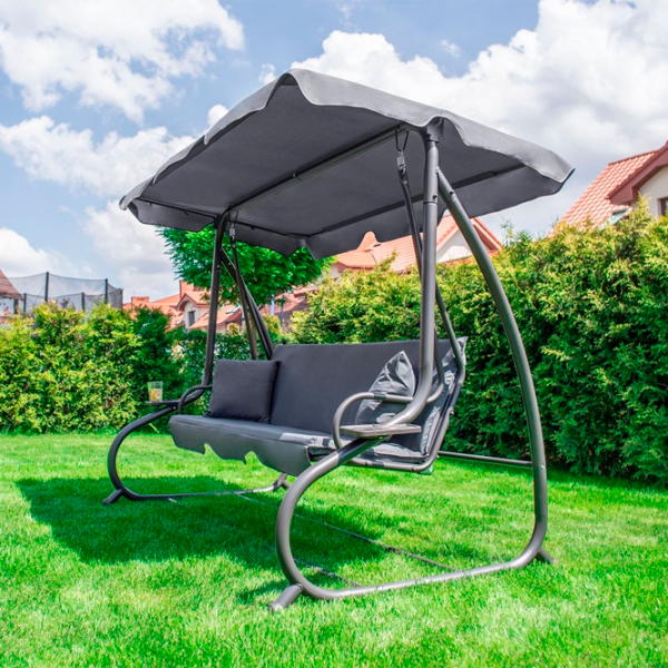 Leagăn de grădină FunFit Relax Plus (1604) Gray/ 200 kg photo 5