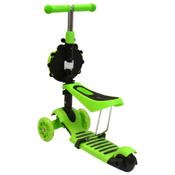 Trotinetă pentru copii cu trei roți Enero Balance 3 in 1 (1001680-001) 50 kg/ Green photo 3