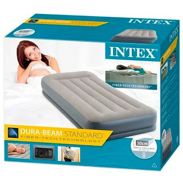 Надувная кровать Intex 64116 136 кг/ Серый photo 3