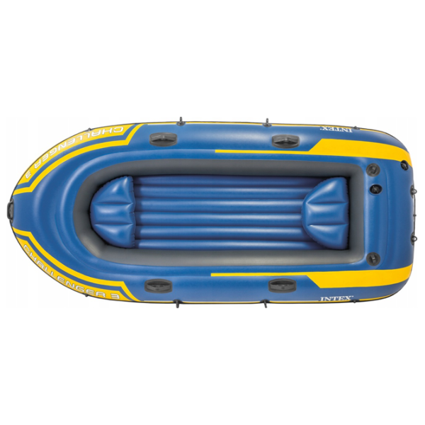 Barcă gonflabilă Intex Challenger 3 (68370) Blue Yellow photo 2