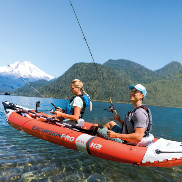 Надувная байдарка Intex Excursion PRO (68309) Оранжевый Белый photo 5 Надувная байдарка Intex Excursion PRO (68309) Оранжевый Белый photo 5