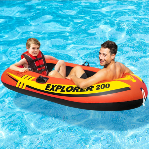 Надувная лодка Intex Explorer 200 (58330) Оранжевый Желтый photo 3