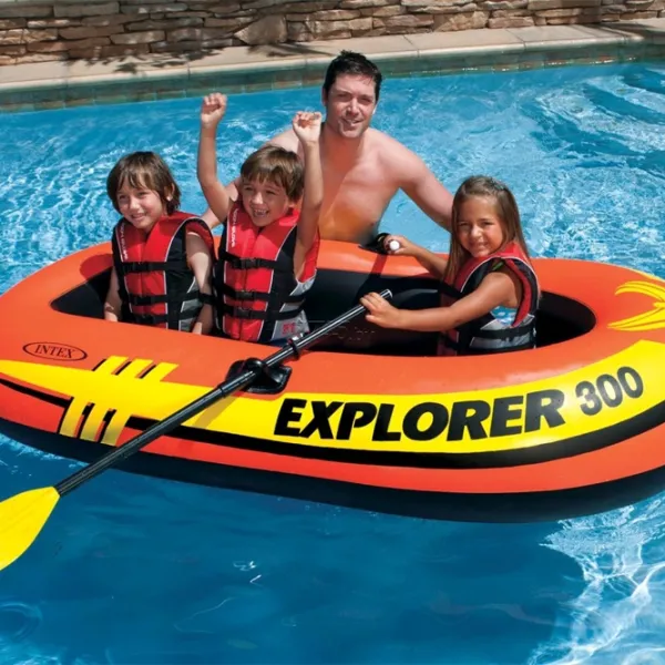 Надувная лодка Intex Explorer 300 (58332) Оранжевый Желтый photo 3 Надувная лодка Intex Explorer 300 (58332) Оранжевый Желтый photo 3