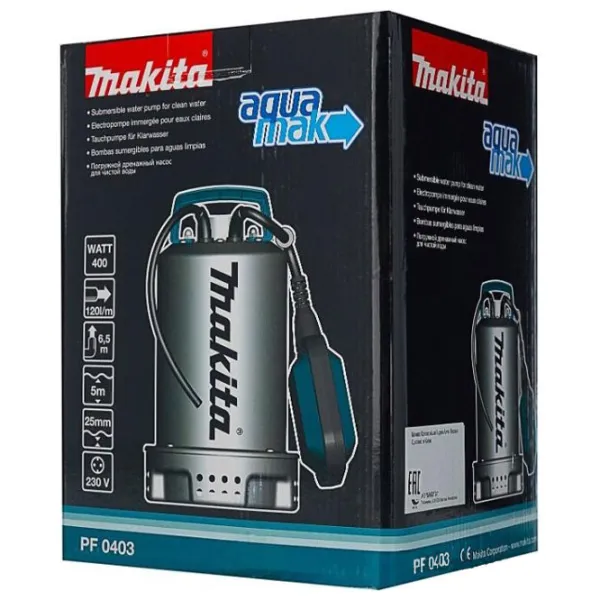 Погружной насос Makita PF0403 400 Вт 7200 л/ ч photo 5