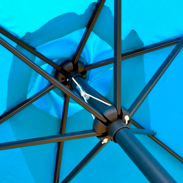 Зонт садовый Saska Garden Umbrella Черный Синий photo 3