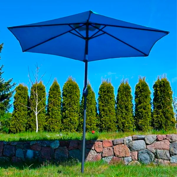 Зонт садовый Saska Garden Umbrella Черный Синий photo 6