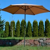 Зонт садовый Saska Garden Umbrella Черный Бежевый photo 5