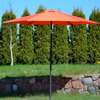 Зонт садовый Saska Garden Umbrella Черный Оранжевый photo 5