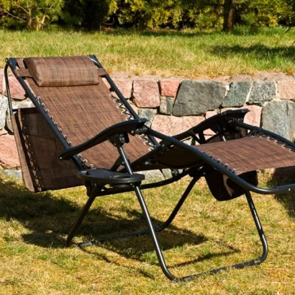 Садовый стул Saska Garden Zero Gravity Металл/ Ткань/ Коричневый photo 4