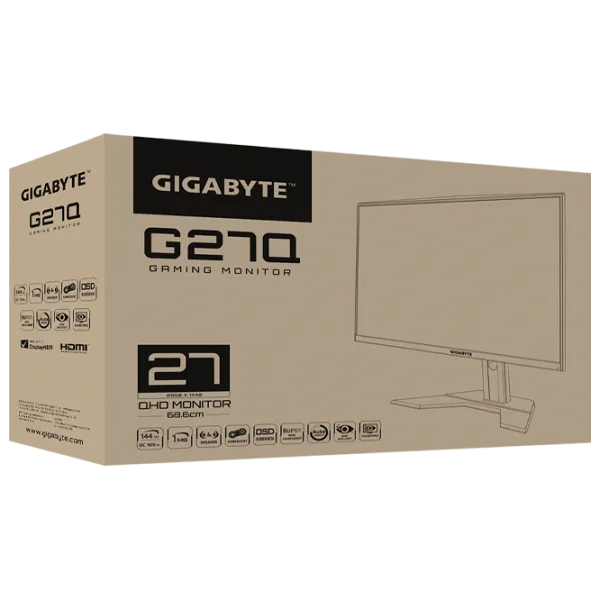 Монитор Gigabyte G27Q 27" 2K 144 Гц/ 1 мс/ Черный photo 7