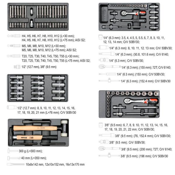 Ящик для инструментов Yato YT55300 177 шт. photo 5