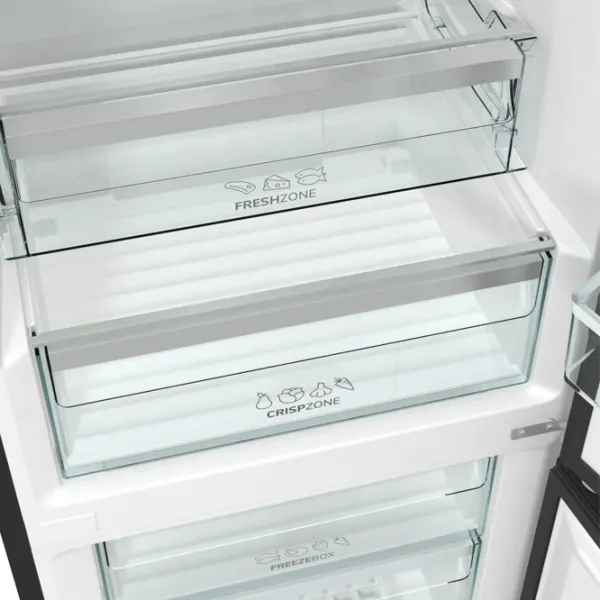 Frigider Gorenje NRK 6201 SYBK cu congelator jos 331 l / 200 cm / Black photo 9