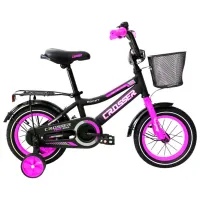 Bicicletă Crosser C13 12" Oțel/ Pink Black photo 5