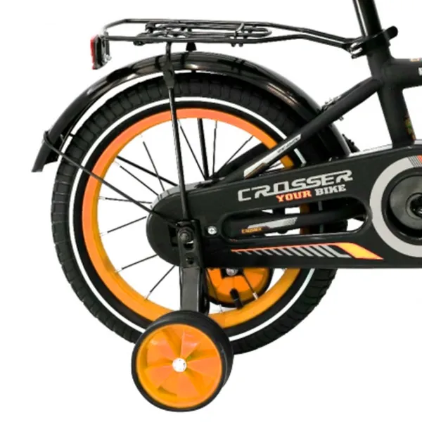 Велосипед Crosser C13 14" Сталь/ Оранжевый Черный photo 2 Велосипед Crosser C13 14" Сталь/ Оранжевый Черный photo 2