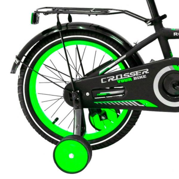Bicicletă Crosser C13 16" Oțel/ Green Black photo 2