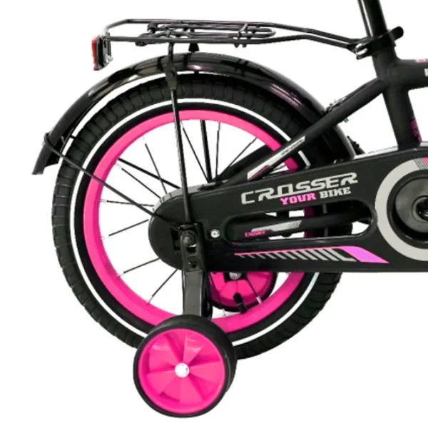 Велосипед Crosser C13 14" Сталь/ Розовый Черный photo 2 Велосипед Crosser C13 14" Сталь/ Розовый Черный photo 2