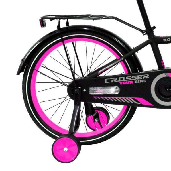 Велосипед Crosser C13 20" Сталь/ Розовый Черный photo 2