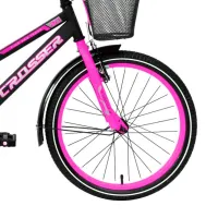 Bicicletă Crosser C13 20" Oțel/ Pink Black photo 3