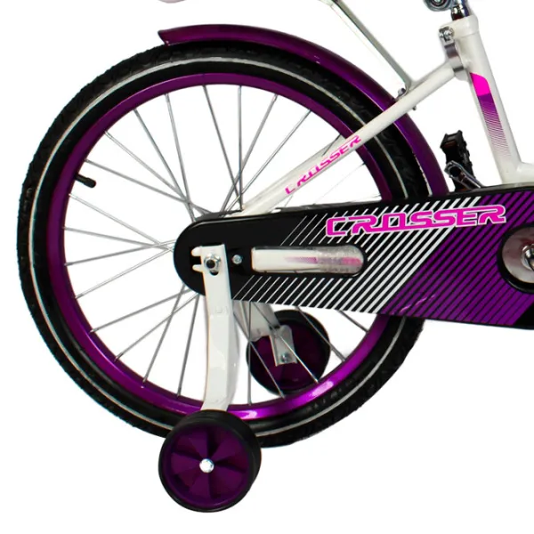 Велосипед Crosser C3 16" Сталь/ Фиолетовый Белый photo 2 Велосипед Crosser C3 16" Сталь/ Фиолетовый Белый photo 2