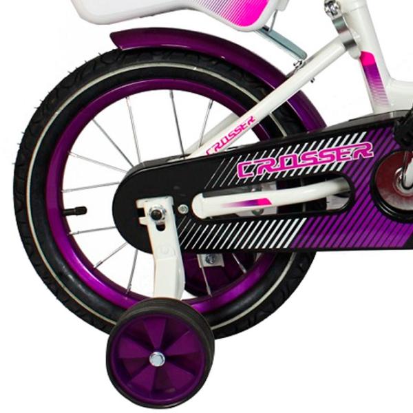 Bicicletă Crosser C3 14" Oțel/ Violet White photo 2 Bicicletă Crosser C3 14" Oțel/ Violet White photo 2