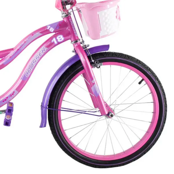 Велосипед Crosser Kiddy 18" Сталь/ Розовый Белый photo 2