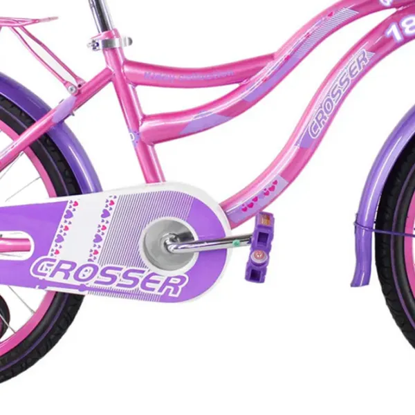 Велосипед Crosser Kiddy 18" Сталь/ Розовый Белый photo 5