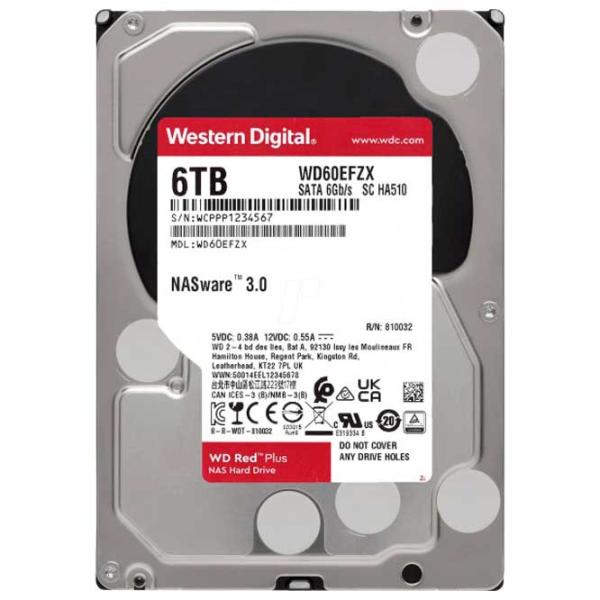 HDD Western Digital Red Plus 6 ТБ WD60EFZX/ Серебристый photo 3
