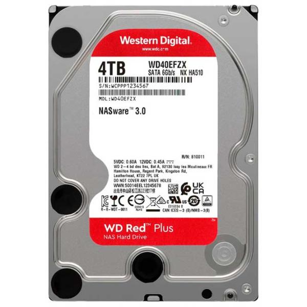 HDD Western Digital Red Plus 4 ТБ WD40EFZX/ Серебристый photo 2