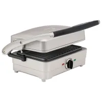 Электрогриль CUISINART GRSM3E Контактный/ 1000 Вт/ Черный Нержавеющая сталь photo 2